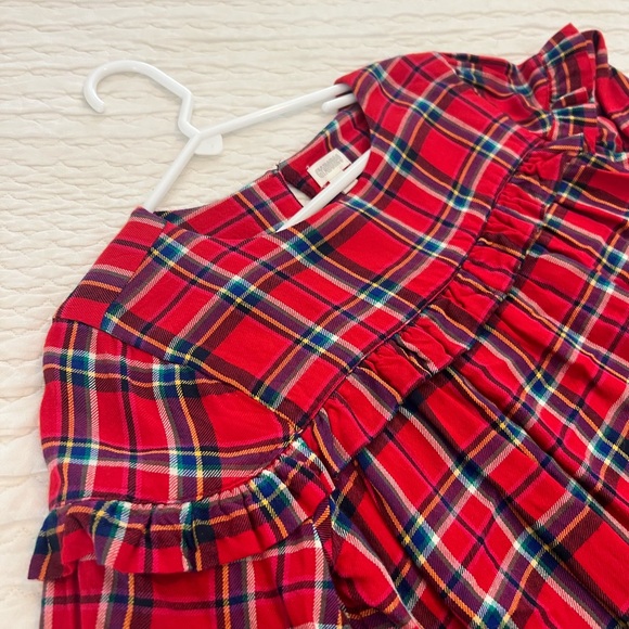 Gymboree, Girls’ Red Plaid Ruffle Top, Size Med (7-8) - Picture 3 of 6